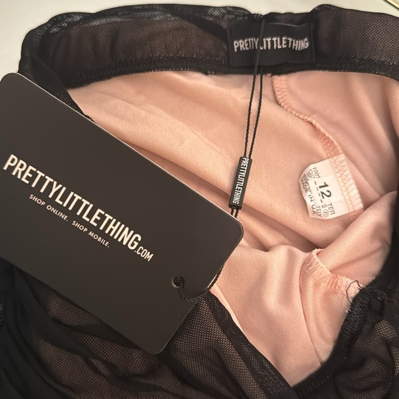 PRETTY LITTLE THING Black ruched fully lined brand new leggings Sz.12 with tags - Picture 7 of 12